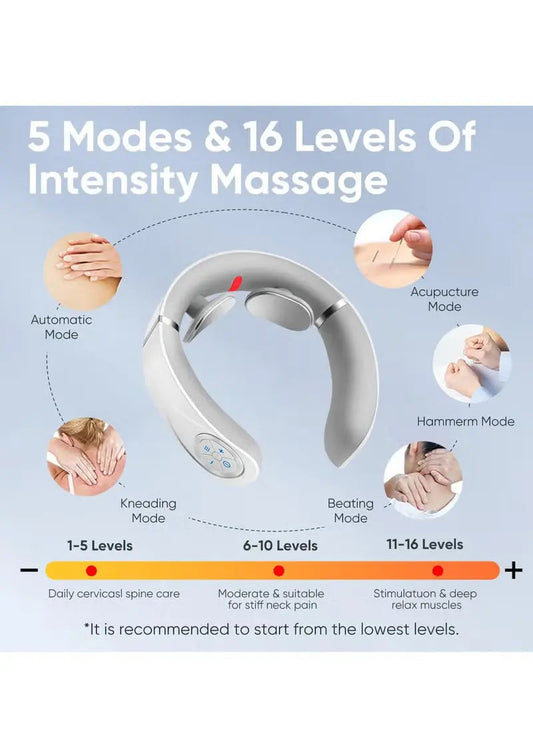 Smart Neck Massager with Heat – Cordless, Lightweight &amp; Adjustable Souq Al Riyad